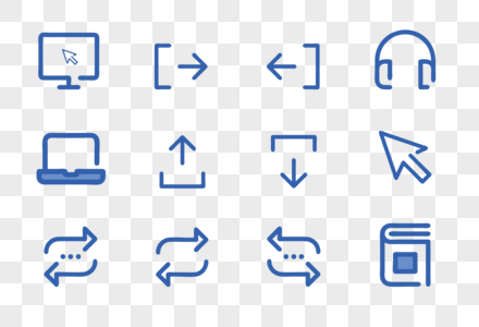 蓝色系统图标高清图片