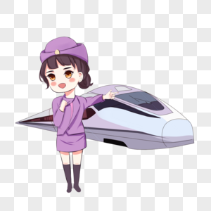 卡通乘务员图片