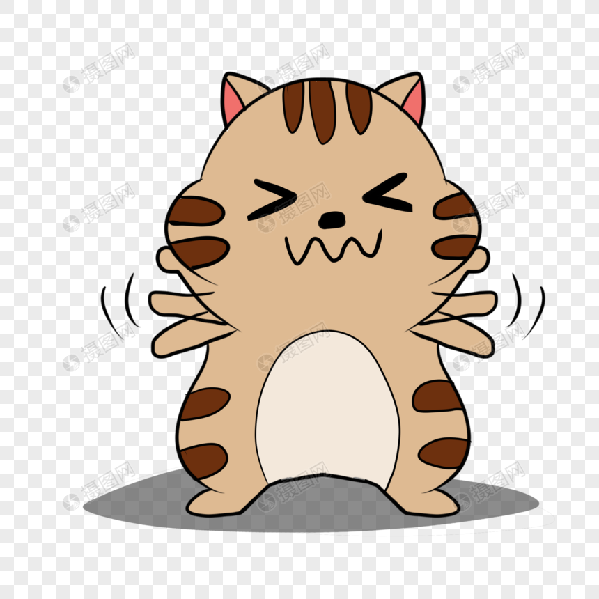 语无伦次的猫咪表情包元素素材下载 正版素材 摄图网