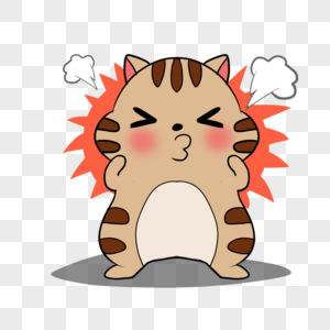 猫咪端坐站立图元素