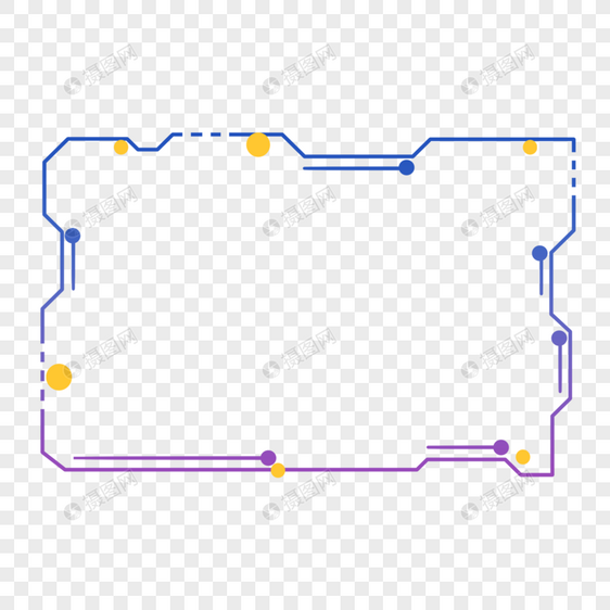 科技感几何图形渐变边框图片