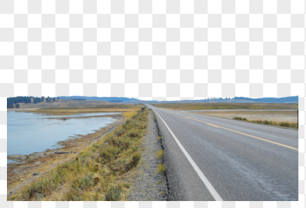 美国黄石公园道路公路图片