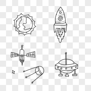 元素  |简笔画宇宙元素  |载人飞船元素  |智能科技光效元素  |手绘