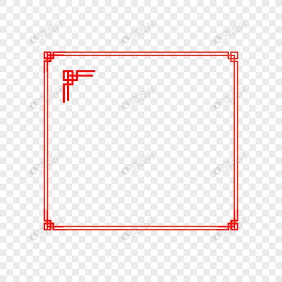 简约红色边框传统图片