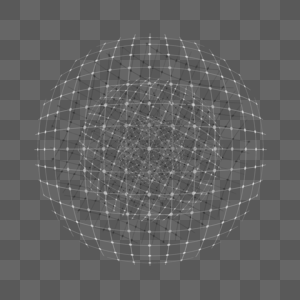 三重科技球方形网格高清图片