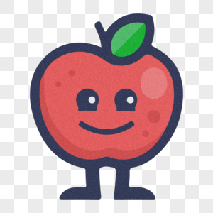 手绘水果食品苹果创意插画设计图片