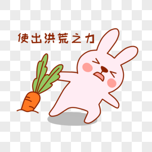 小兔子表情包图片素材