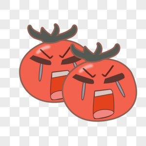愤怒又生气的番茄图片