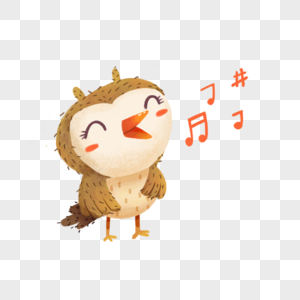 开心唱歌的小鸟图片