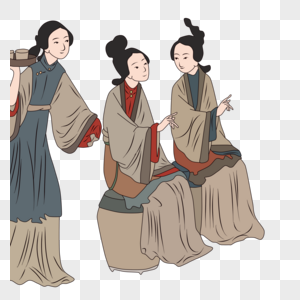 古代人物剪影图片-古代人物剪影素材图片大全-摄图网