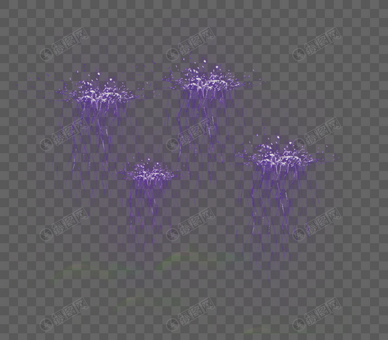 紫色水母状光效图片