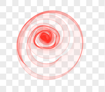 红色圆环光晕效果元素图片