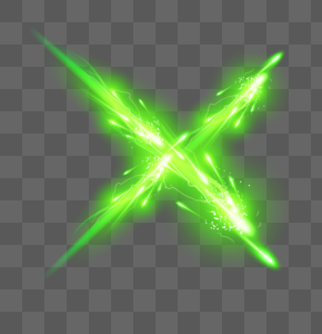 十字准星绿色十字光效效果元素素材