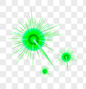 绿色放射光源效果元素图片