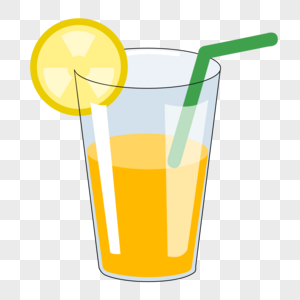 夏天盛夏冷饮饮料橙汁柠檬水手绘图片