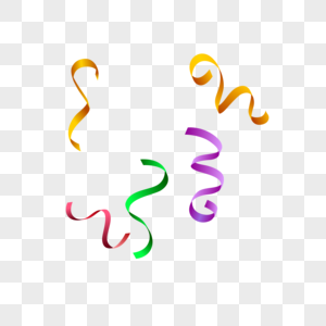 节日彩带免抠图图片素材