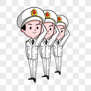 卡通海军仪仗队图片