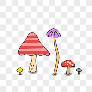蘑菇可爱彩色蘑菇高清图片