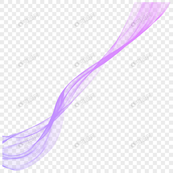 紫色飘纱动感曲线图片