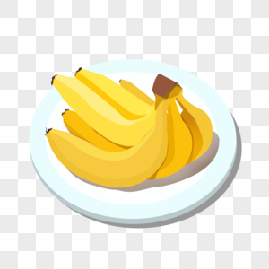 一盘子香蕉图片