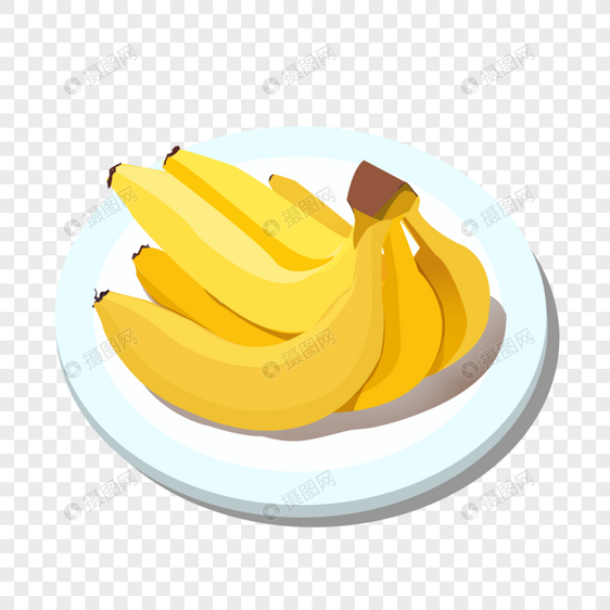 一盘子香蕉图片
