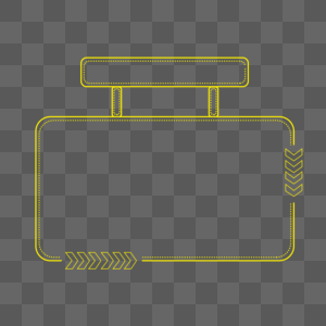 卡通手绘大气科技黄色促销边框图片