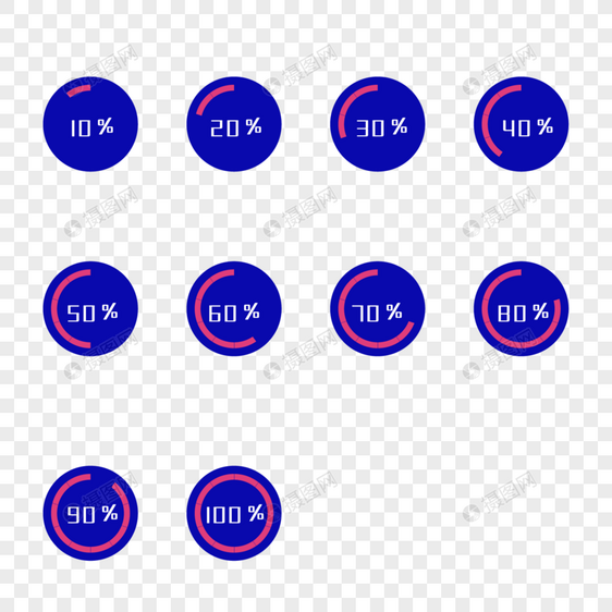 PPT百分比图标图片