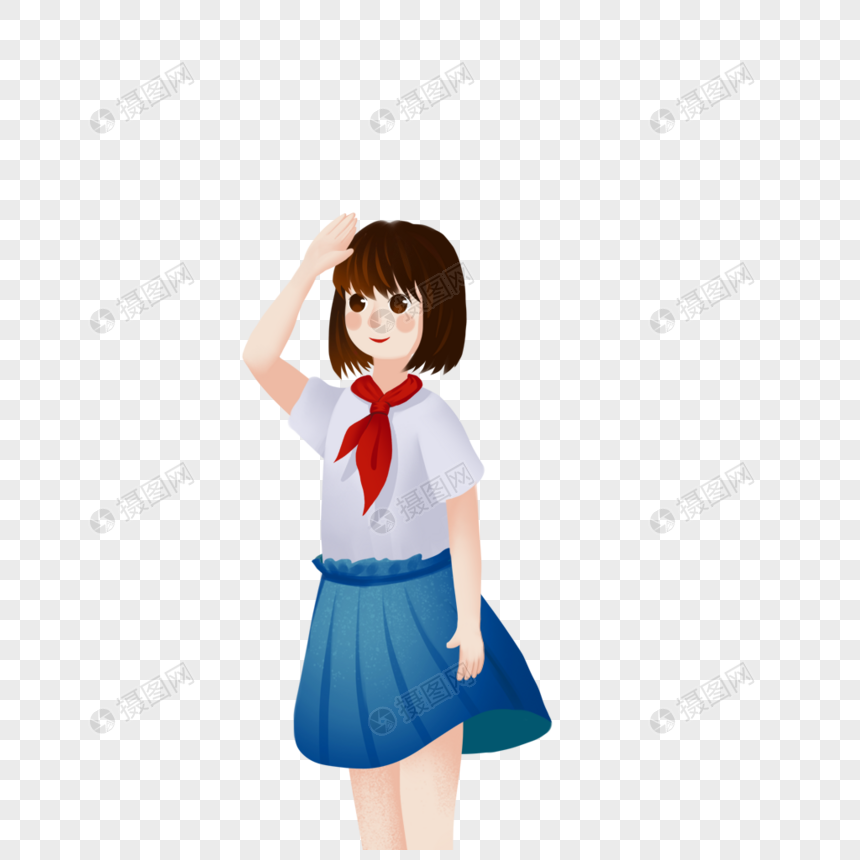 敬礼的女孩