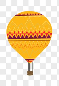 橙色热气球图片