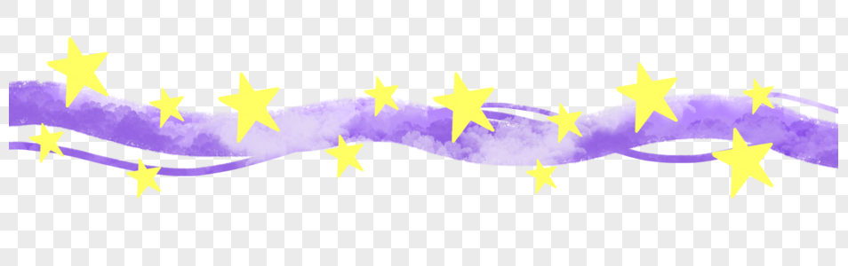 紫色极光星星边框图片