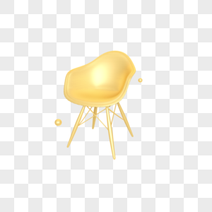 立体金色时尚椅子图片