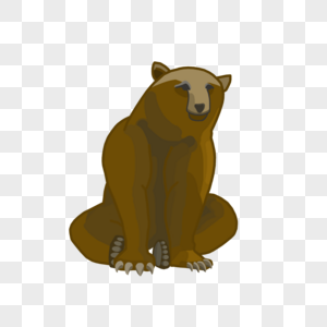 手绘狗熊肥胖的狗熊高清图片