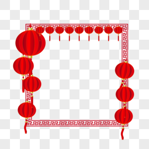 中秋节红灯笼边框底纹图片