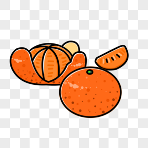 卡通橘子皮图片