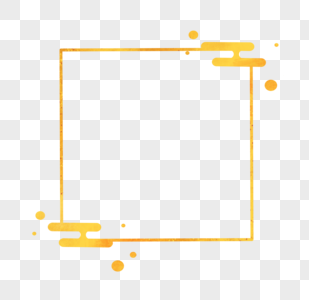 简约古风金色云边框高清图片