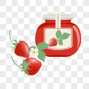 草莓草莓果酱高清图片