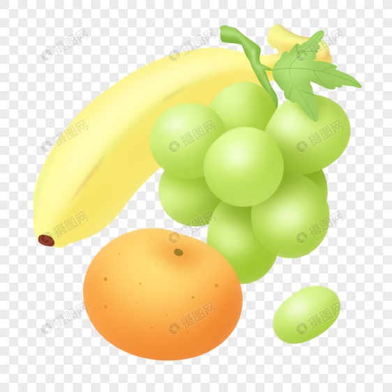 葡萄橘子香蕉图片