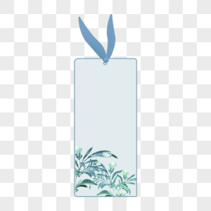 古风花卉标签图片素材