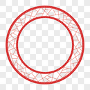 中式传统圆形边框花纹矢量图图片