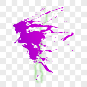 紫色颜料飞溅效果元素图片