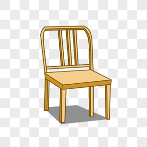 黄色座椅椅子原木椅高清图片