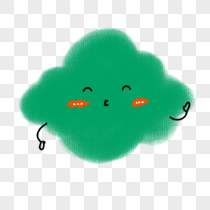 可爱的深绿色云朵图片
