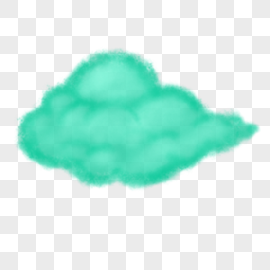 深绿色写实风云朵图片