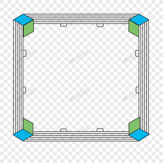 卡通手绘简约大气几何边框图片