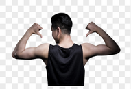 展示肌肉的运动男性图片
