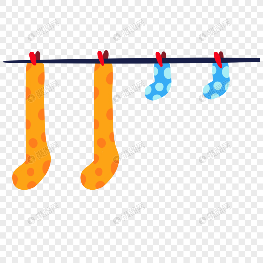 小清新斑点晾晒袜子