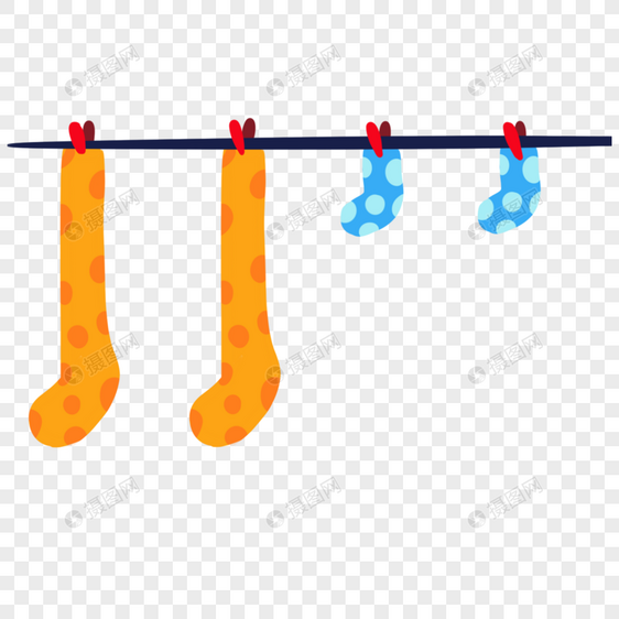 小清新斑点晾晒袜子图片