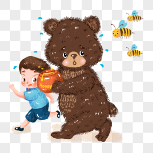 棕熊之偷蜂蜜图片