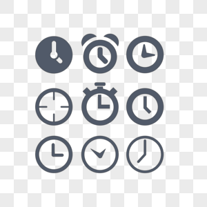 扁平风格时钟图标app网页图标元素图片