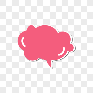 粉色云朵会话框高清图片